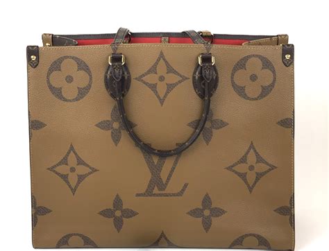 louis vuitton brass 2021 reverse monogram giant onthego gm|louis Vuitton Monogram giant canvas.